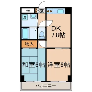 神奈川県横浜市保土ヶ谷区保土ケ谷町1【マンション】の間取り