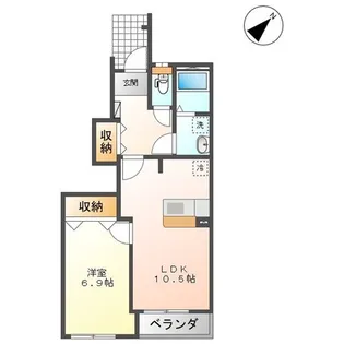 プレザント ヒル【1階】の間取り