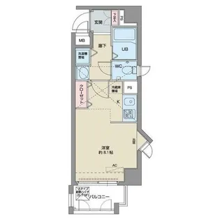 パルティール鶴舞【9階】の間取り