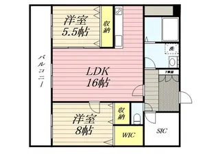 福岡県久留米市六ツ門町【マンション】の間取り