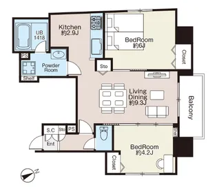 ユーズフル浅草【2階】の間取り