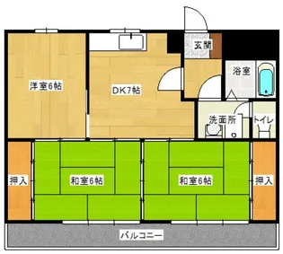 ハイコーポ矢野【2階】の間取り
