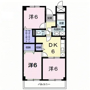ニューファミール A【4階】の間取り
