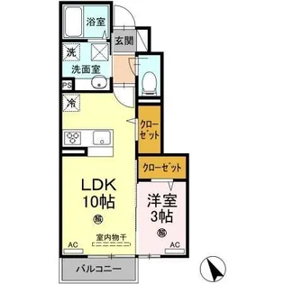 G-room A棟【1階】の間取り