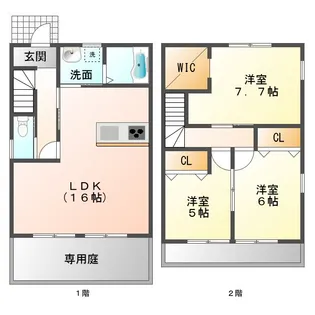 三重県四日市市別名4【一戸建】の間取り