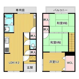 大阪府柏原市法善寺4【一戸建】の間取り