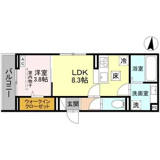 埼玉県越谷市登戸町【アパート】の間取り