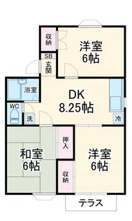 メンバーズタウン厚木A棟【1階】の間取り