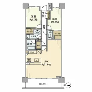 パークホームズ杉並和泉ザレジデンス【6階】の間取り