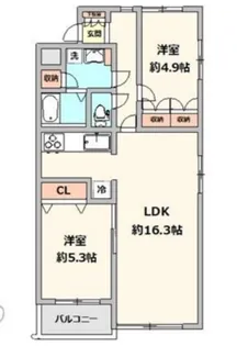 ベルメゾン【1階】の間取り