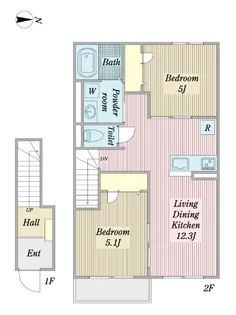 ソレーナnakahara【2階】の間取り