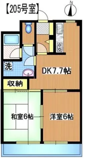 サニーハイツ【2階】の間取り