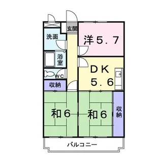 ロイヤルパレス桜井【3階】の間取り