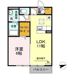 ル・クプル太田【1階】の間取り