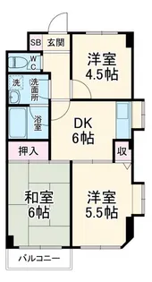 パールコートつきみ野【3階】の間取り