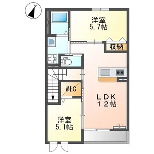 ムーンリバーA【2階】の間取り