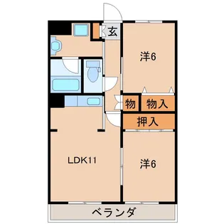 ブラウンハイムA【3階】の間取り