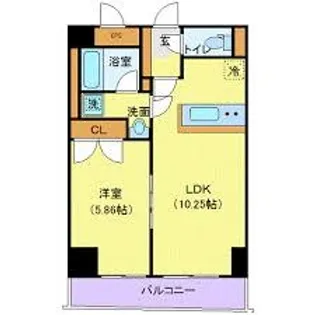 Cross中島公園【9階】の間取り