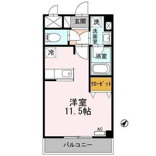 シャルマン・クレール【1階】の間取り