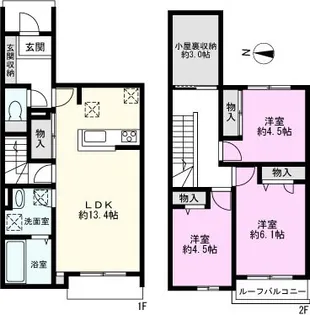 ル・ドージュ【1階】の間取り