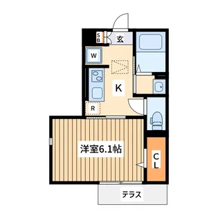 1Kの間取り画像