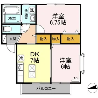 アビイ・ロード【1階】の間取り