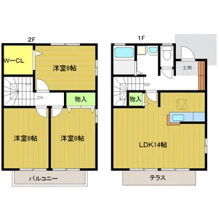 グランディールみずほ台Bの間取り