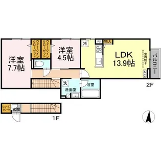 メゾン・ド・シーマ Glee【2階】の間取り