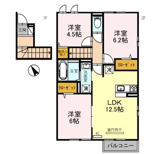 兵庫県加古川市加古川町稲屋【アパート】の間取り