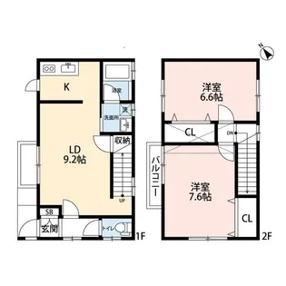 新潟県新潟市江南区天野3【一戸建】の間取り