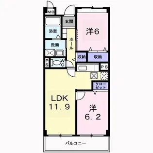 茨城県水戸市笠原町【マンション】の間取り