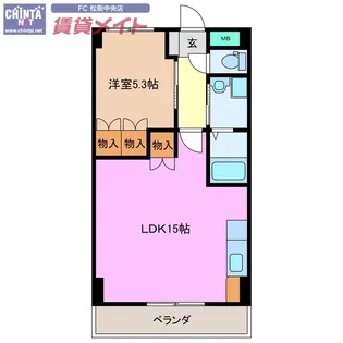 ヴェルメゾン【4階】の間取り