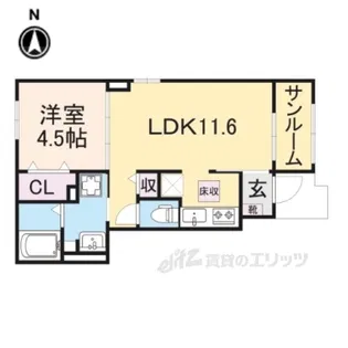 エヴァグリーンヴィラ1【1階】の間取り