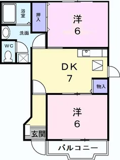 K’sル・クープルII【1階】の間取り