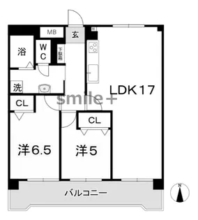 清幸マンション野田【7階】の間取り