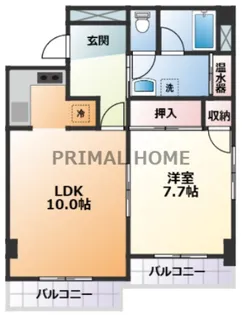 ライオンズマンション台町第2【10階】の間取り