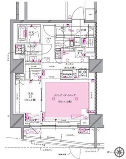 ディアナコート御苑内藤町【1階】の間取り