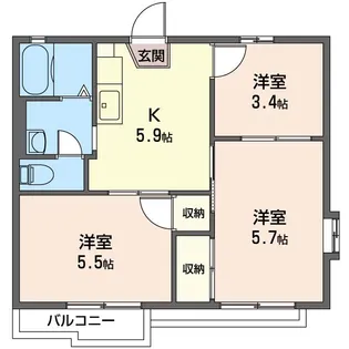 クレフォート小網代B【2階】の間取り