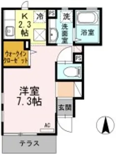 クローバーハイツ【1階】の間取り