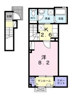 埼玉県さいたま市南区鹿手袋7【アパート】の間取り