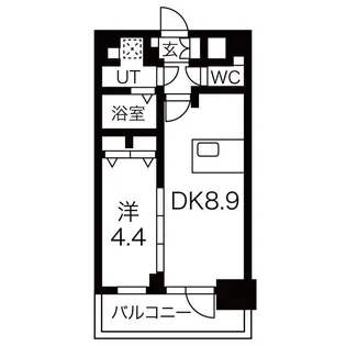 プレサンス難波フィネスト【15階】の間取り