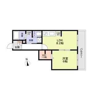 サニーフォレスト新中野【1階】の間取り