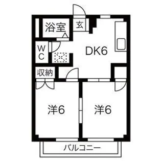スカイハイツC棟【2階】の間取り