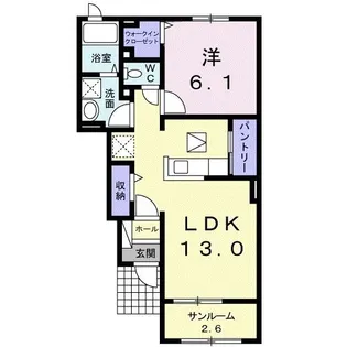 アイメニーエヌケーIV【1階】の間取り