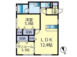 ファーストストーリーI【1階】の間取り