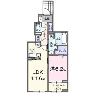 中台南1丁目アパート(028217502)【1階】の間取り