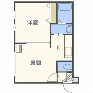 ツインズ大通壱番館【3階】の間取り