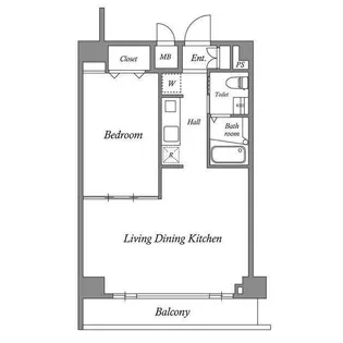 ルクレ西新宿【14階】の間取り