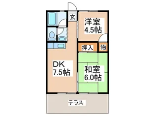 高台ハイツ【1階】の間取り