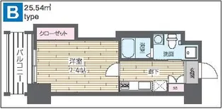 HF四条河原町レジデンス【6階】の間取り